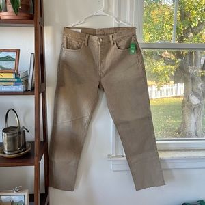 Gap High Rise Cheeky Straight Jeans Size 31/12 Long Tan